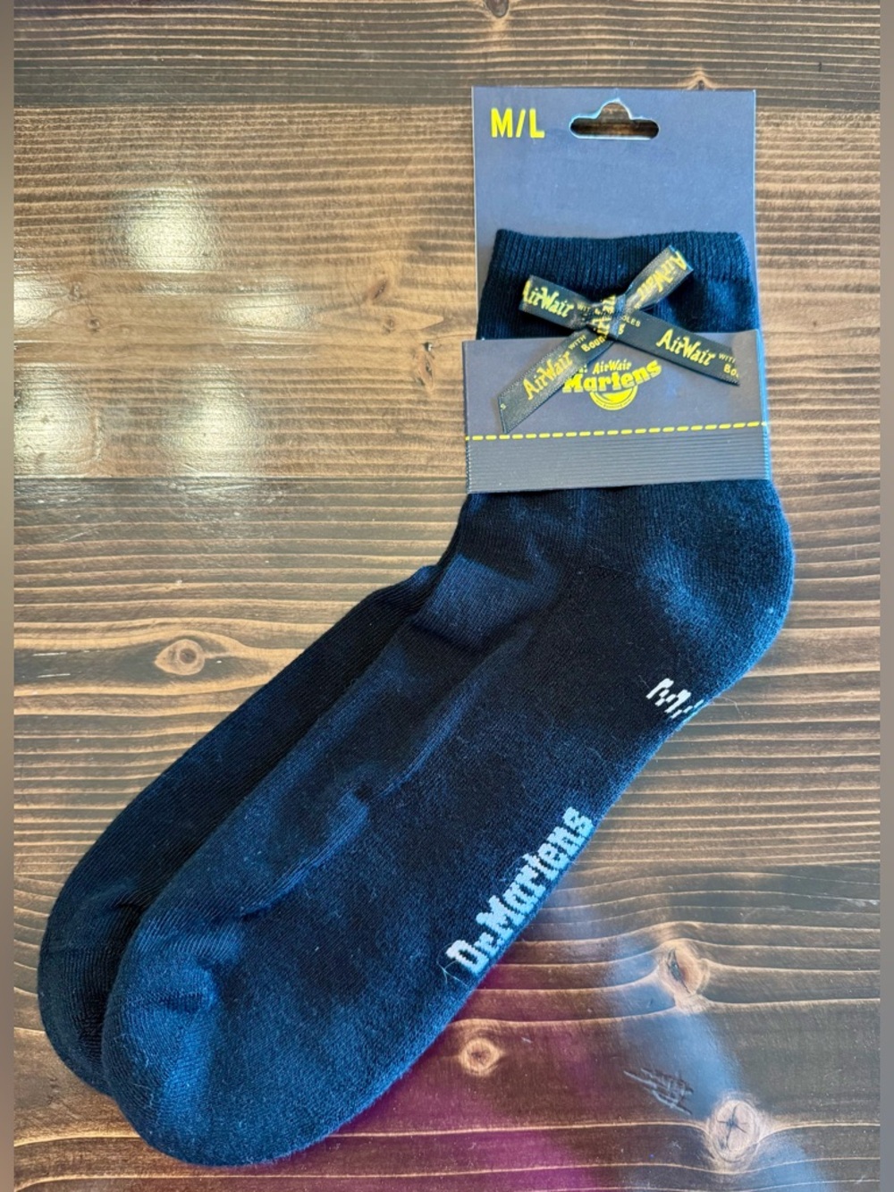 Dr. Martens Women’s Organic Black‎ Bow Socks Size M/L